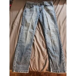 Calvin Klein Slim Boyfriend Jeans Women's Size 10 Light Blue Stretch Denim‎